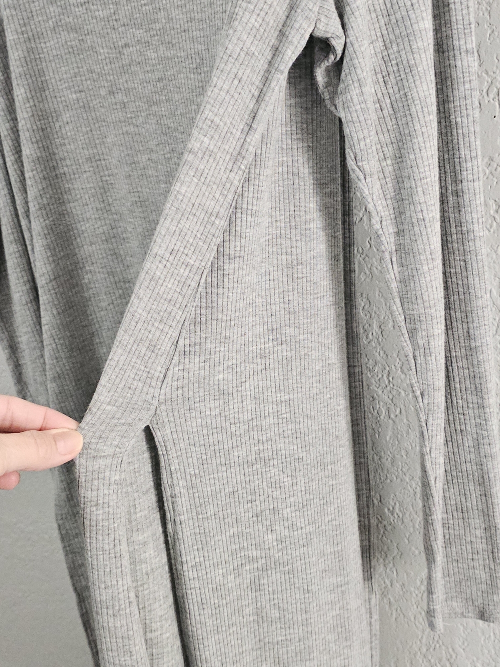 Rae Republic Lightweight Open-Front Ribbed Cardigan Womens Medium Gray - Picture 8 of 8